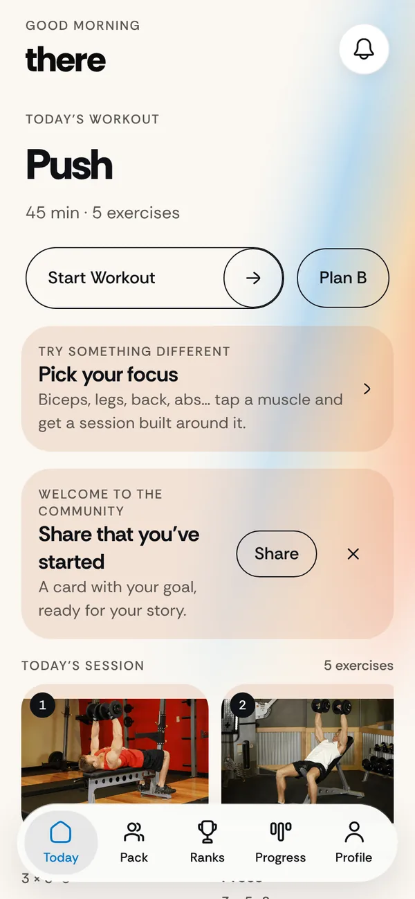 The plan: a Push, Pull and Legs week